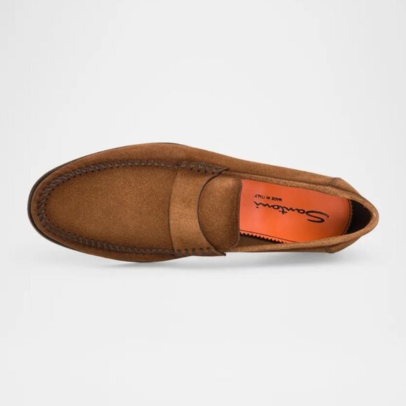 NEW Santoni Paine Men\'s Soft Suede Loafers (with box & dust bags) size 11 $720 main image 14